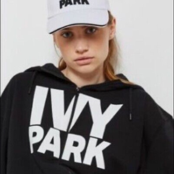 Ivy Park Black Full-Zip Logo Hoodie - Size XS - Picture 1 of 16